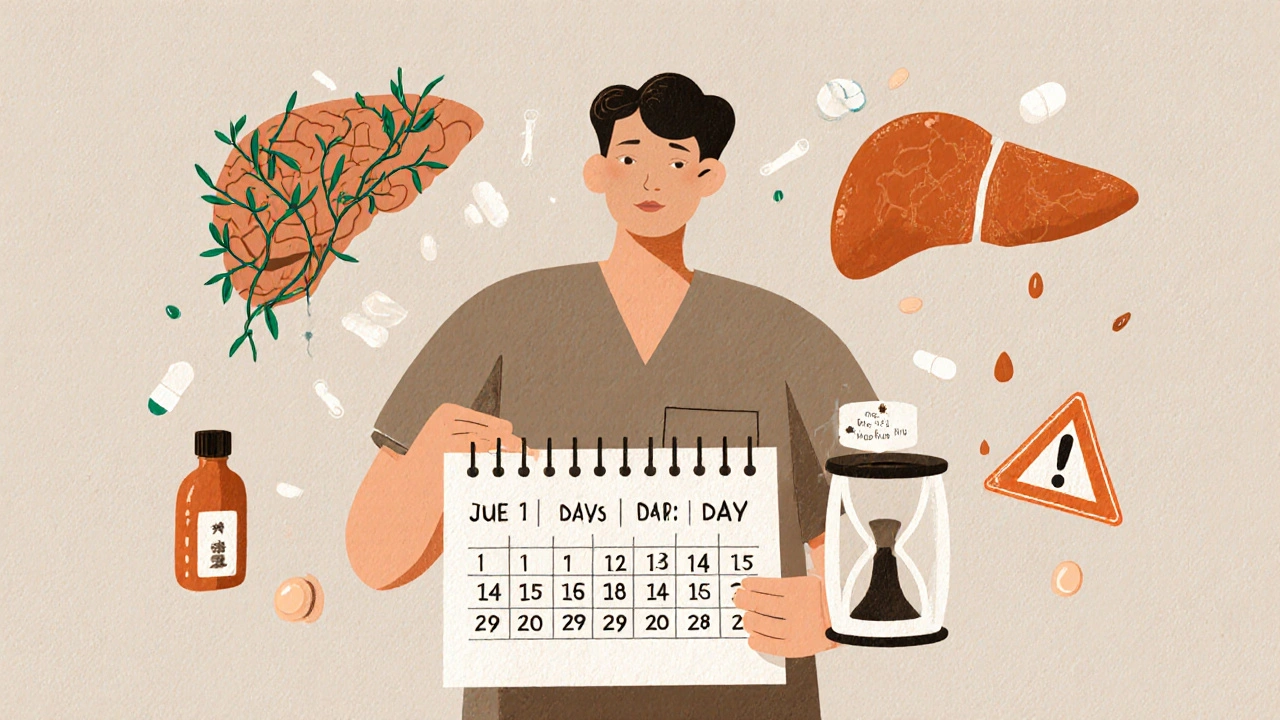 Patient watching as their body&#039;s drug metabolism speeds up over weeks, with medications fading away.