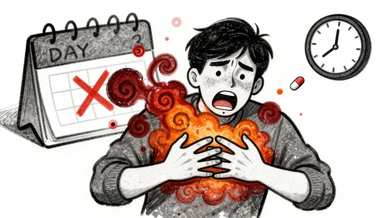 A person experiencing anxiety with swirling dark clouds rising from their body, near a bupropion pill.